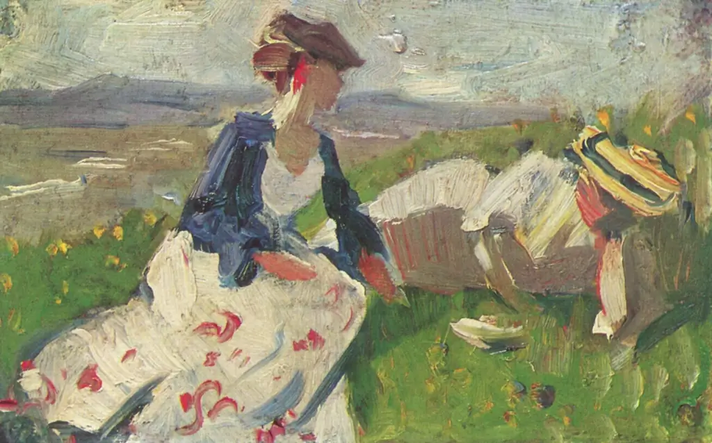 Zwei Frauen auf dem Berg. Franz Marc Künstler