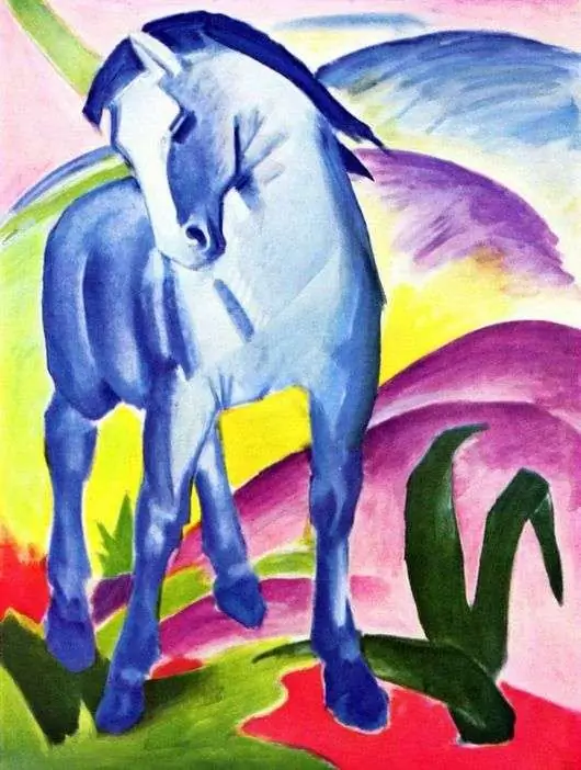 Blue horse. Franz Marc artist