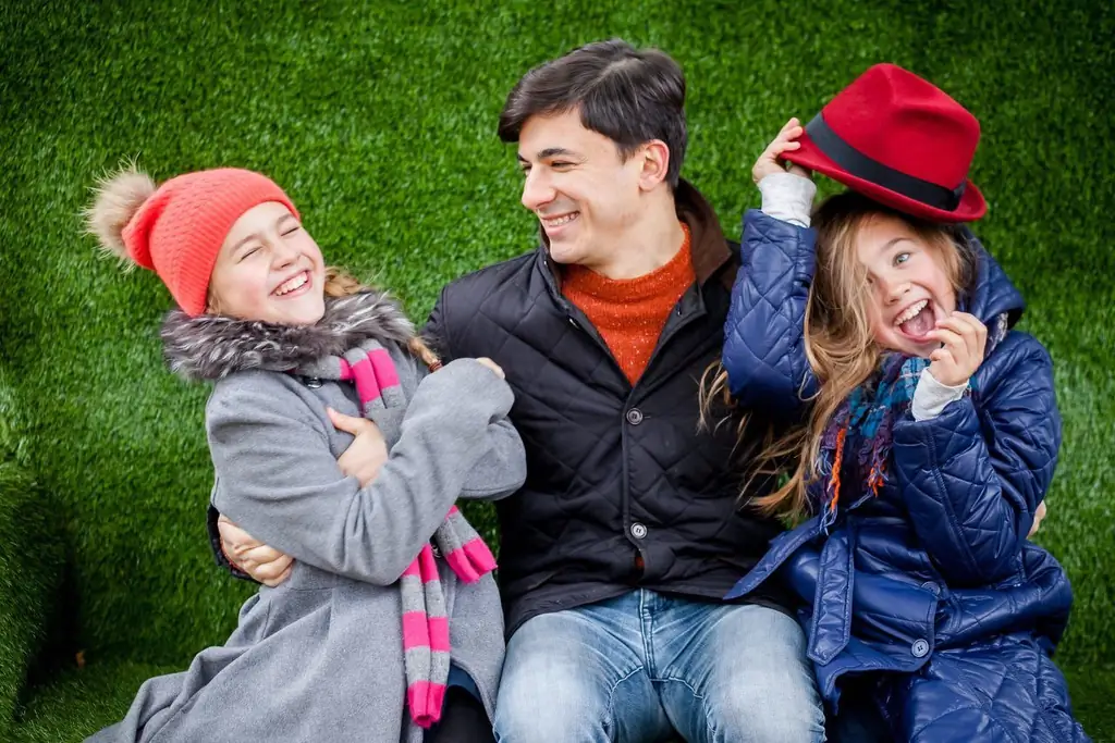 Alexey Markov avec ses filles