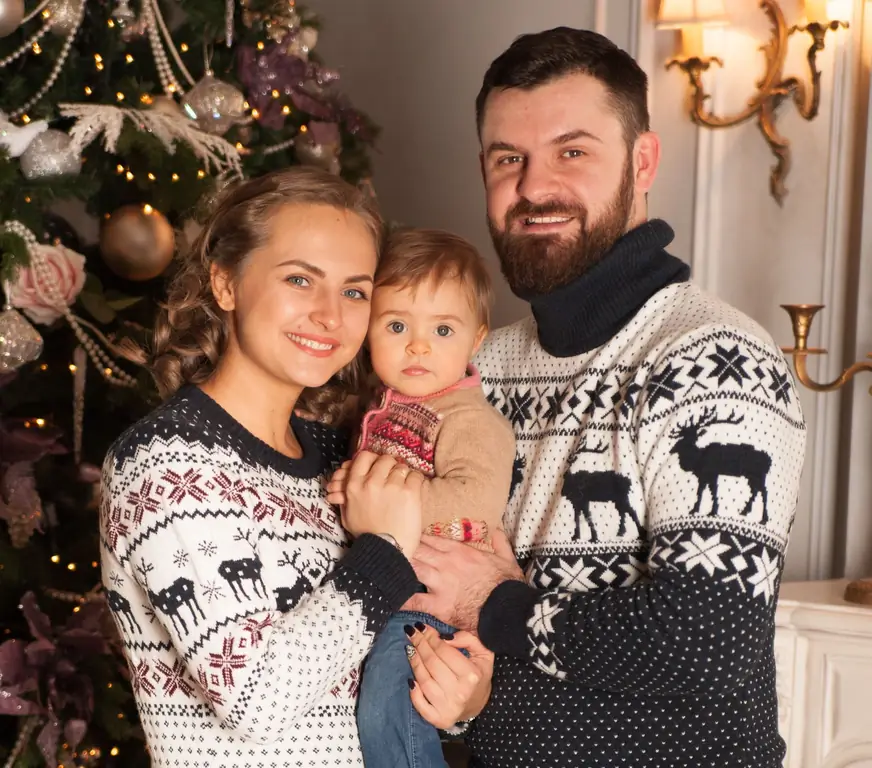 Anton Lapshin mit seiner Frau und seiner Tochter